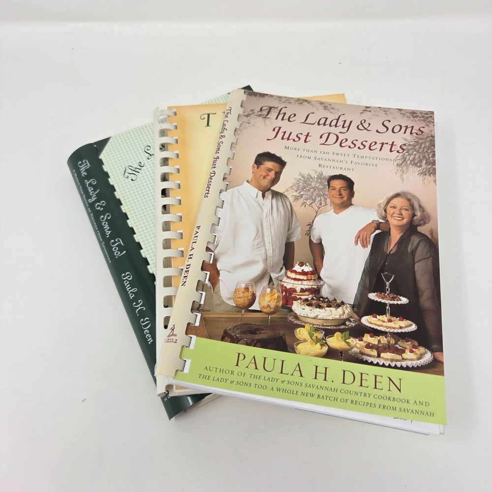 Lot of 3 Paula Deen Spiral Cookbooks Lady & Sons Savannah Georgia Country Recipe